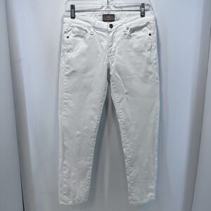 2/$30 Paige Womens Roxie Cropped Denim Jeans Size‎ 26 White Stretch Straight Leg